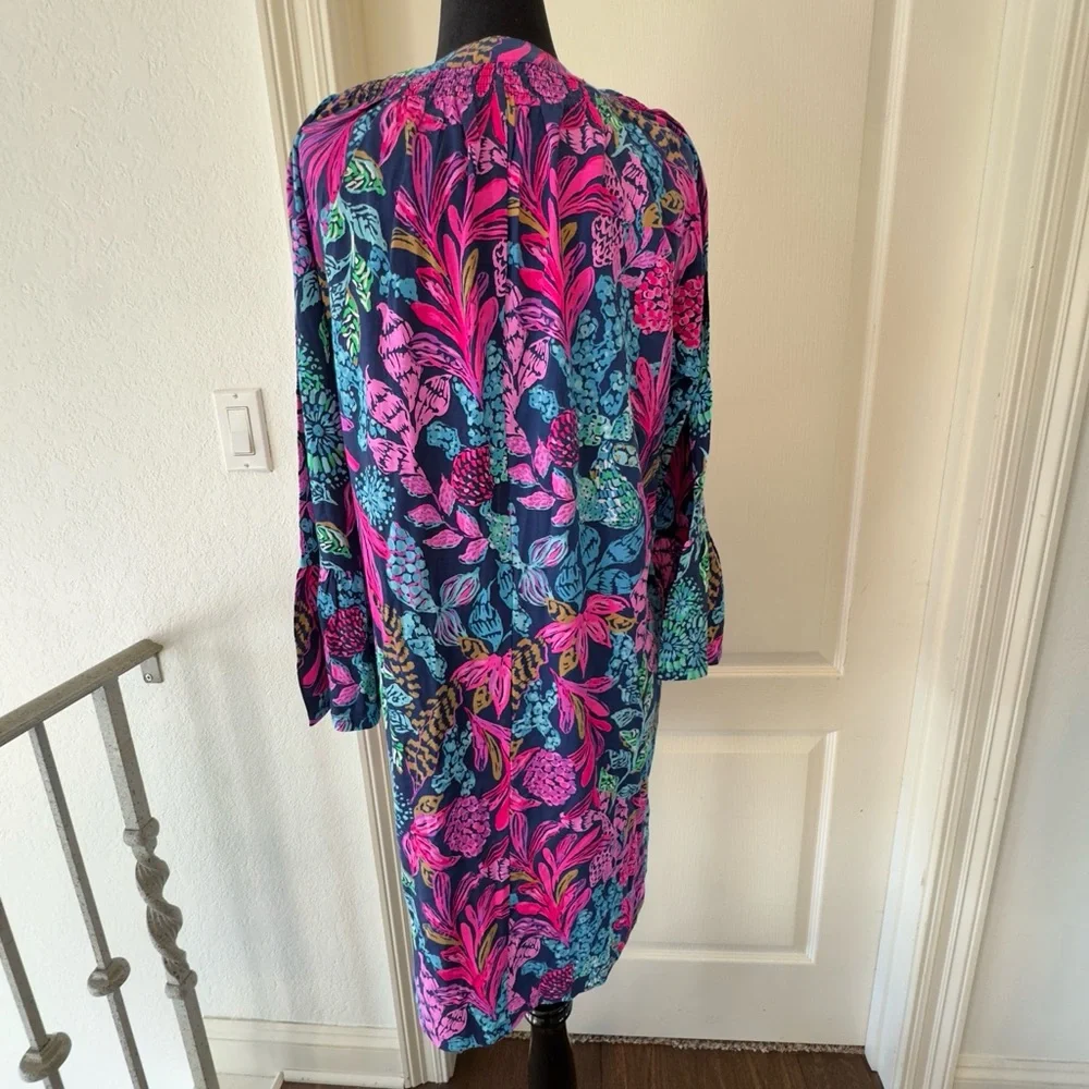 NWOT Lilly Pulitzer Sz M NWT Norris Dress Calypso Coast Aegean - Picture 6 of 9